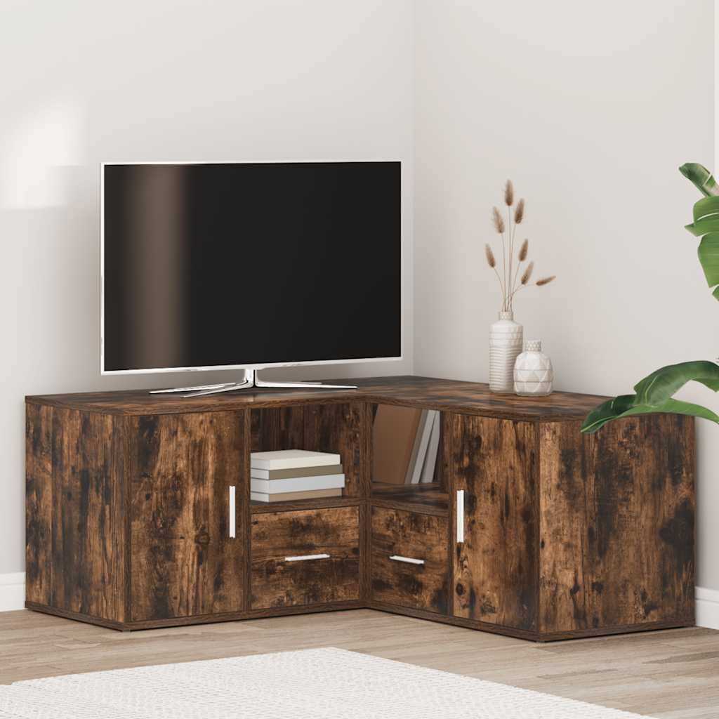 vidaXL Dulap colțar, stejar fumuriu, 160x40x45 cm, lemn prelucrat