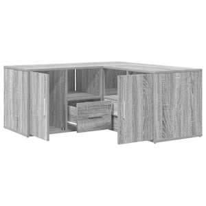 vidaXL nurgakapp, hall Sonoma tamm, 160x40x45 cm, tehispuit