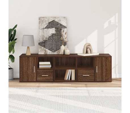 vidaXL Hoekkast 160x40x45 cm bewerkt hout bruin eikenkleurig