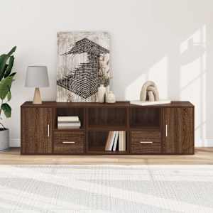 vidaXL Hoekkast 160x40x45 cm bewerkt hout bruin eikenkleurig