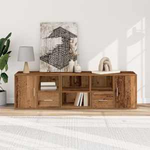 Rohová skříňka old wood 160 x 40 x 45 cm kompozitní dřevo - obrázek 3