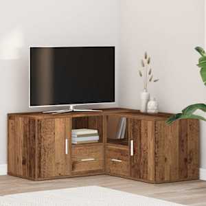 Rohová skříňka old wood 160 x 40 x 45 cm kompozitní dřevo - obrázek 1