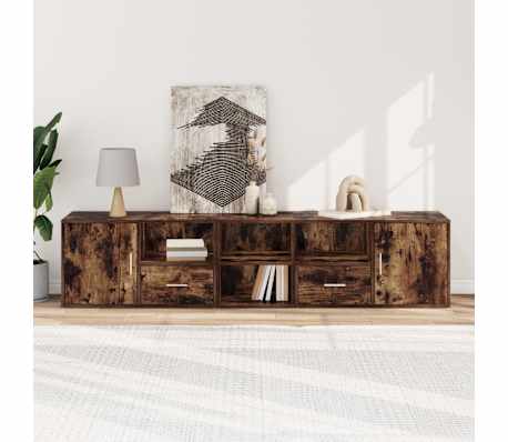 vidaXL Kutni ormarić boja dimljenog hrasta 200x40x45 konstruirano drvo