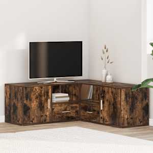 Kotna omarica dimljeni hrast 200x40x45 cm inženirski les