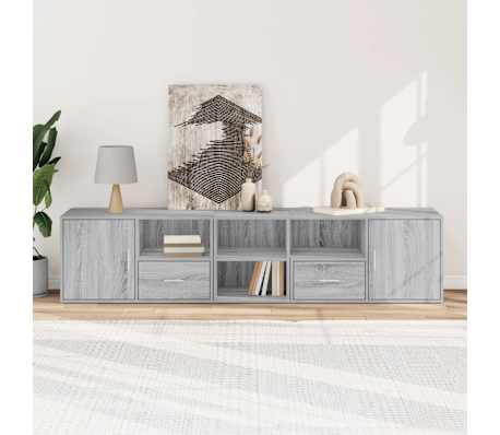 vidaXL Corner Cabinet Grey Sonoma 200x40x45 cm Engineered Wood