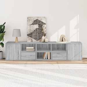 vidaXL Corner Cabinet Grey Sonoma 200x40x45 cm Engineered Wood