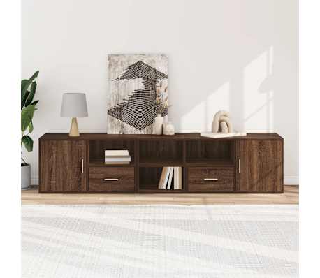 vidaXL Corner Cabinet Brown Oak 200x40x45 cm Engineered Wood