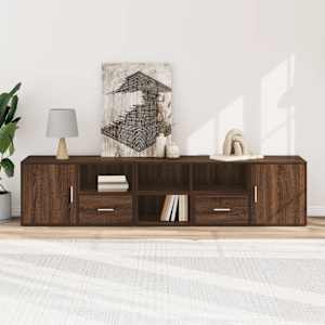 vidaXL Corner Cabinet Brown Oak 200x40x45 cm Engineered Wood