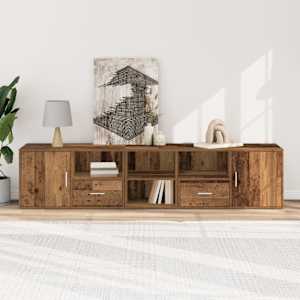 vidaXL Szafka narożna, postarzane drewno, 200x40x45 cm