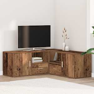 Rohová skříňka old wood 200 x 40 x 45 cm kompozitní dřevo - obrázek 1