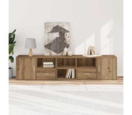 vidaXL Corner Cabinet Artisian Oak 200x40x45 cm Engineered Wood