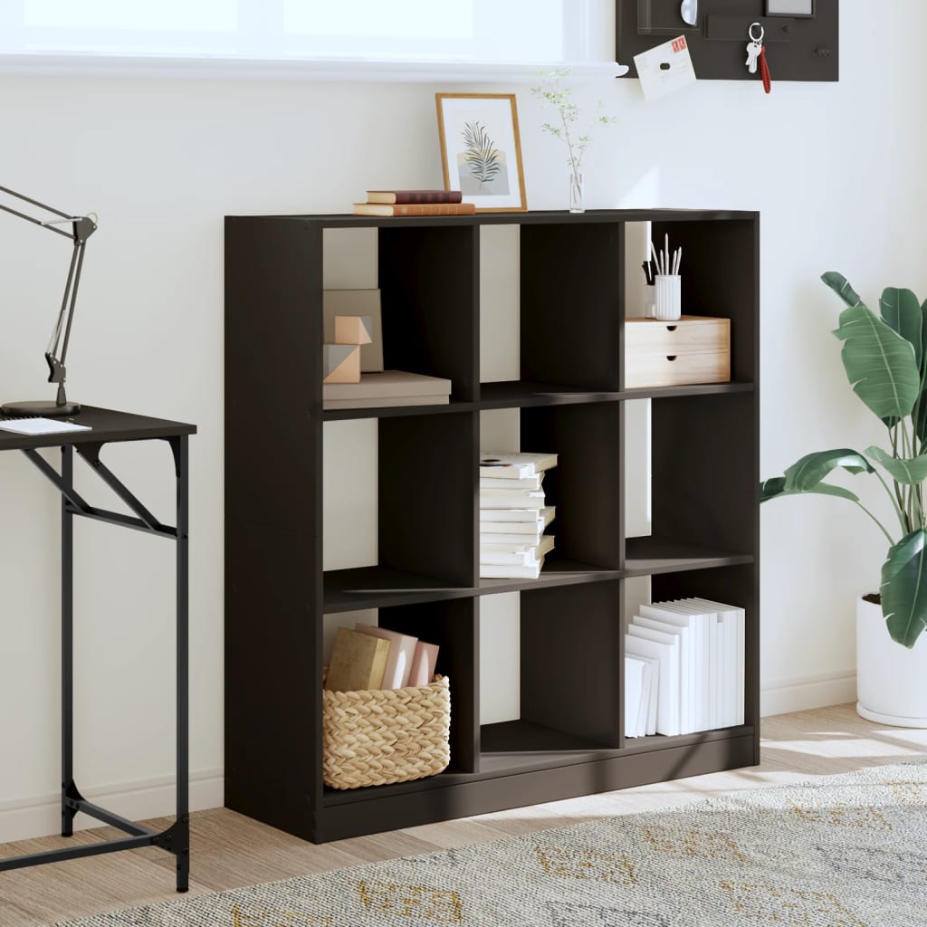 vidaXL Boekenkast 102x32x108 cm bewerkt hout zwart afbeelding