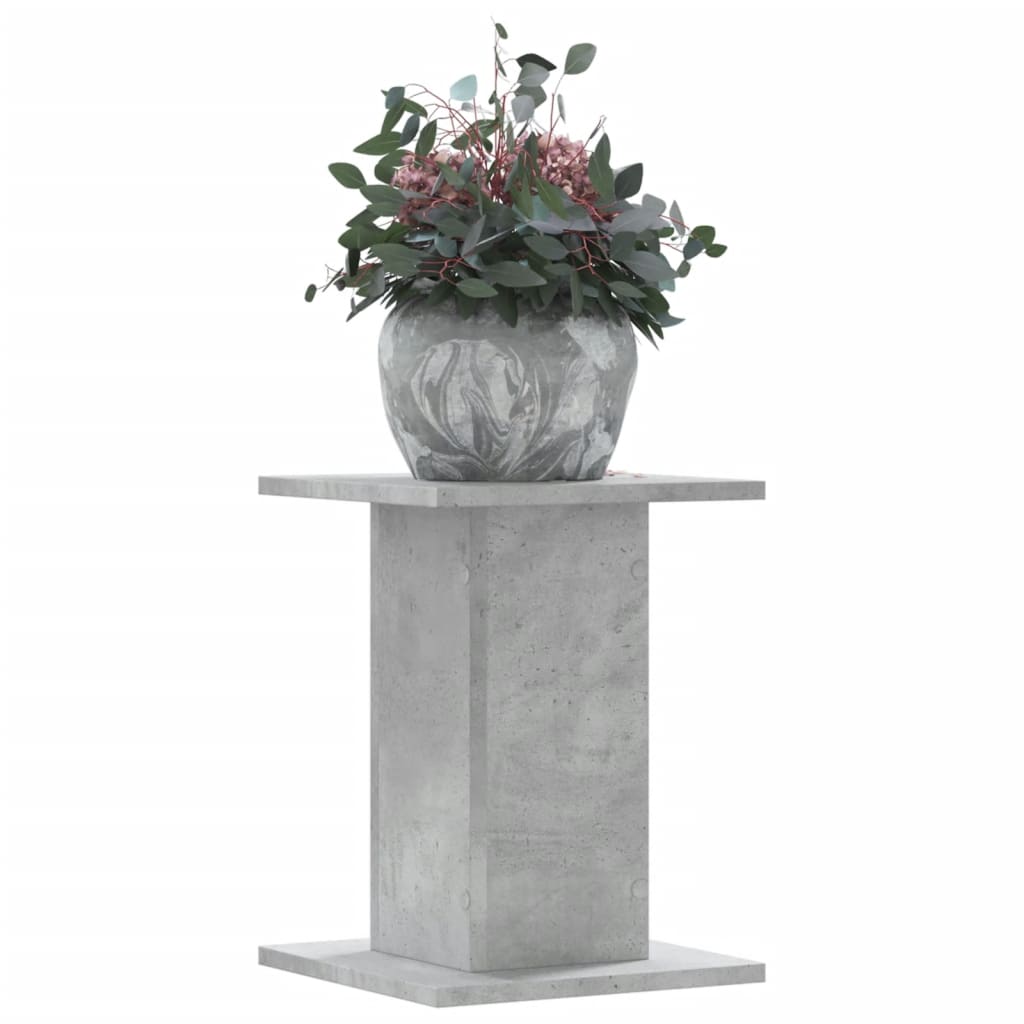 vidaXL Suport de plante, 2 buc., gri beton, 30x30x40 cm lemn prelucrat