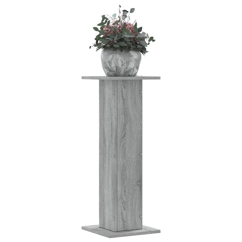 Supporti per Piante 2 pz Grigio Sonoma 30x30x80cm in Truciolato