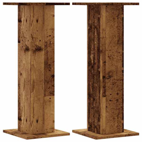 vidaXL taimealused 2 tk, vana puit, 30x30x80 cm, tehispuit