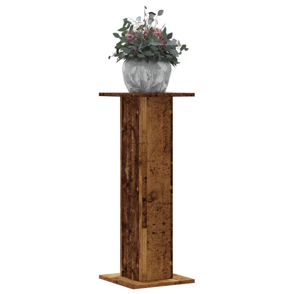 vidaXL Pflanzenständer 2 Stk. Altholz-Optik 30x30x80 cm Holzwerkstoff