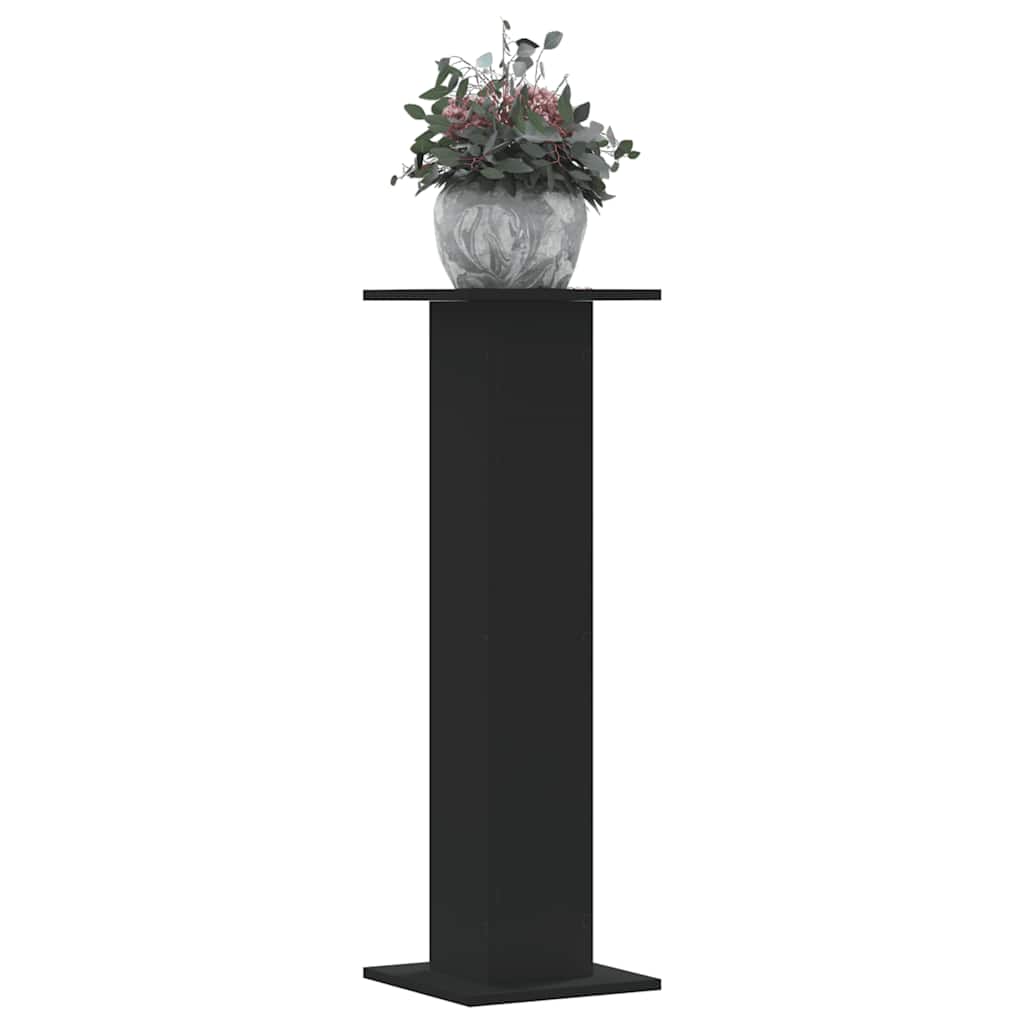 vidaXL Suporturi de plante, 2 buc., negru, 30x30x95 cm, lemn prelucrat