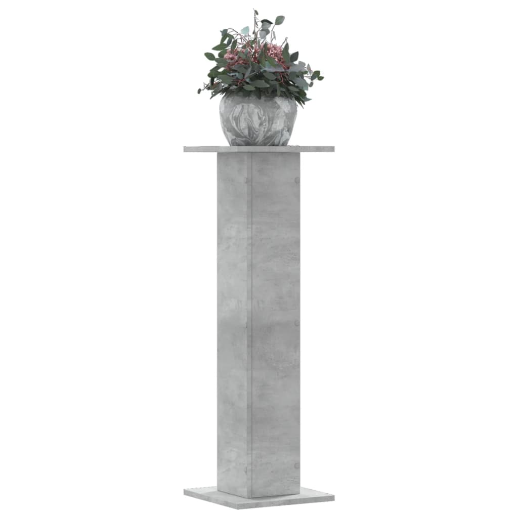 Supporti per Piante 2 pz Grigio Cemento 30x30x95 cm Truciolato