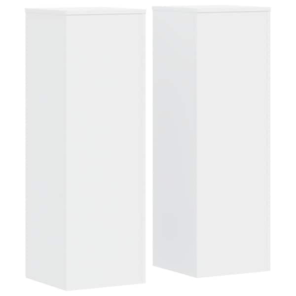 vidaXL taimealused 2 tk, valge, 33x33x100 cm, tehispuit