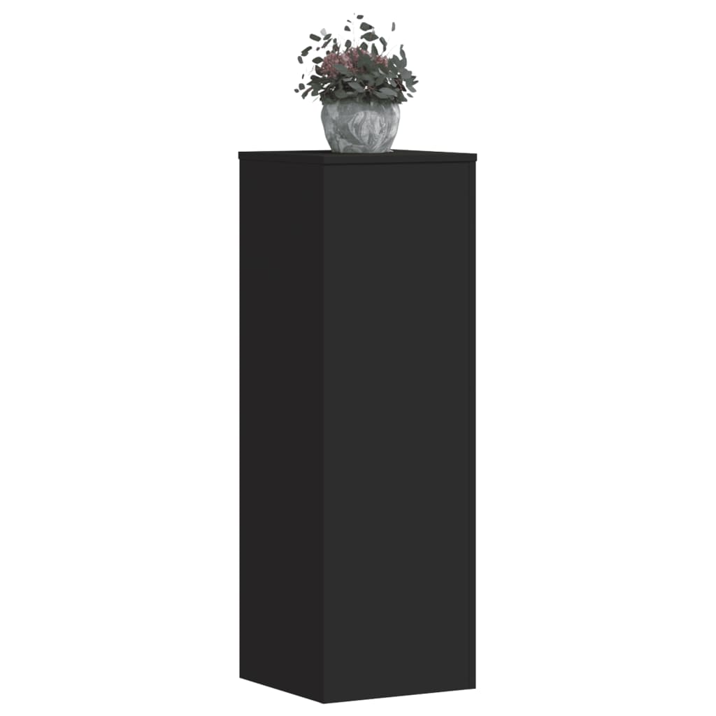 vidaXL Suporturi plante, 2 buc., negru, 33x33x100 cm, lemn prelucrat