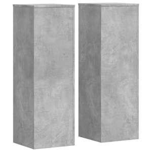 Stojany na rostliny 2 ks betonově šedé 33x33x100 cm kompozit - obrázek 2