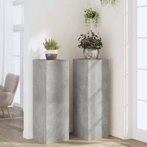 Stojany na rostliny 2 ks betonově šedé 33x33x100 cm kompozit - obrázek 3