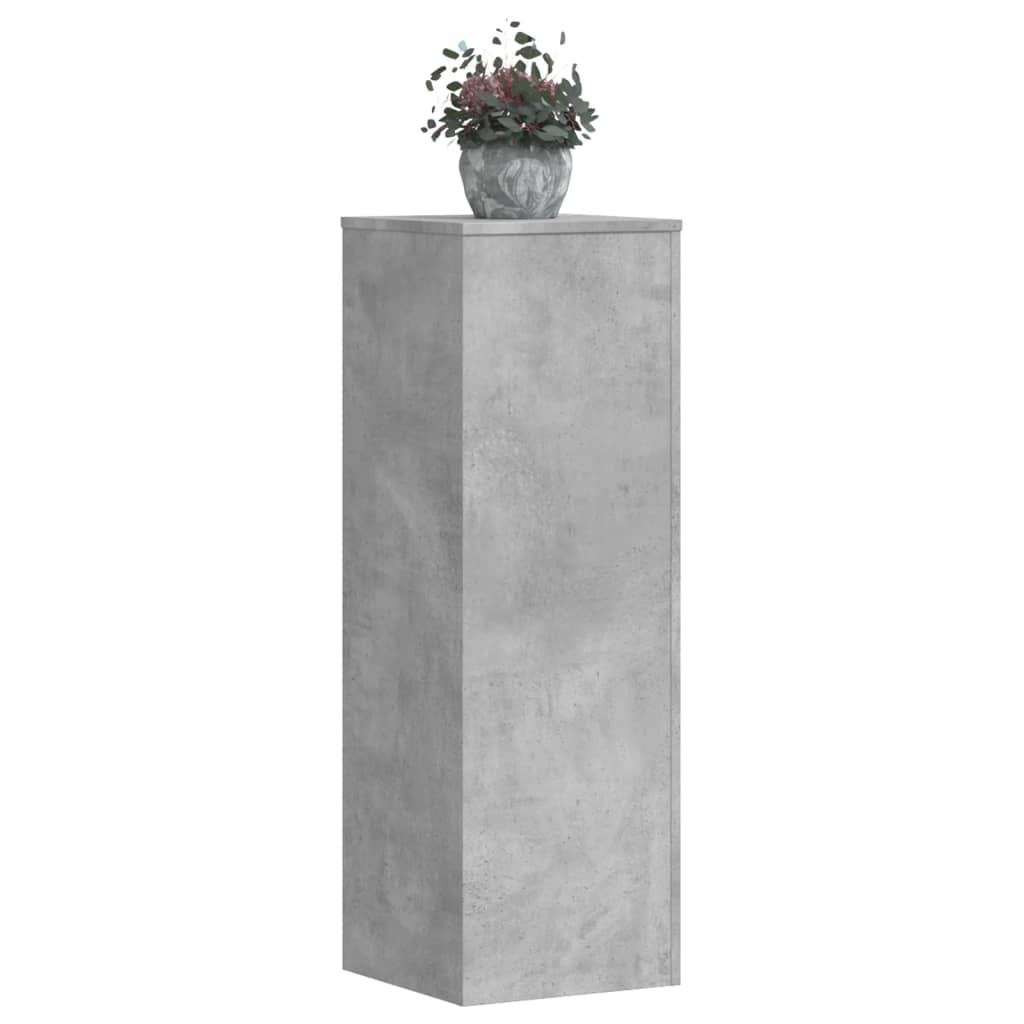 vidaXL Suporturi plante 2 buc. gri beton 33x33x100 cm lemn prelucrat