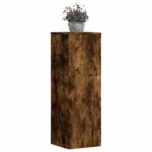 Stojalo za rastline 2 kosa dimljeni hrast 33x33x100 cm inž. les