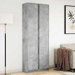 vidaXL Dulap înalt cu LED gri beton 74x32,5x200 cm lemn prelucrat