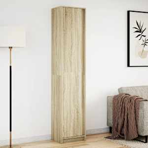Skříň highboard s LED dub sonoma 41,5 x 32,5 x 200 cm kompozit - obrázek 3