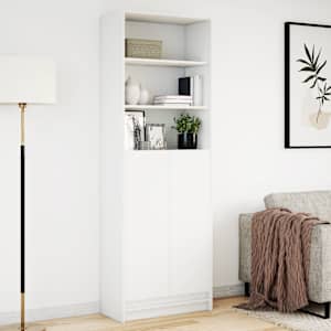 Skříň highboard s LED bílá 69 x 32,5 x 200 cm kompozitní dřevo - obrázek 4