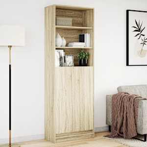 Skříň highboard s LED dub sonoma 69 x 32,5 x 200 cm kompozit - obrázek 4
