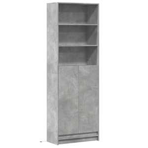 Skříň highboard s LED betonově šedá 69 x 32,5 x 200 cm kompozit - obrázek 3