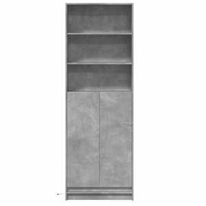 Skříň highboard s LED betonově šedá 69 x 32,5 x 200 cm kompozit - obrázek 6