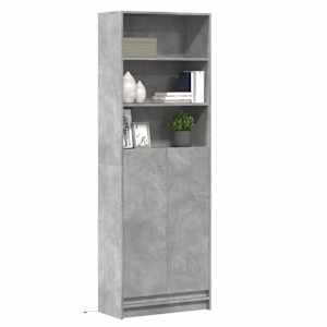 Skříň highboard s LED betonově šedá 69 x 32,5 x 200 cm kompozit - obrázek 1