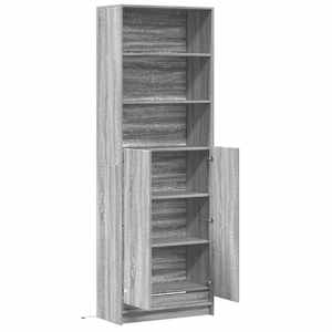 Skříň highboard s LED šedá sonoma 69 x 32,5 x 200 cm kompozit - obrázek 9