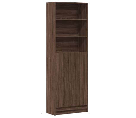 vidaXL Arm&aacute;rio alto com luzes LED derivados madeira carvalho castanho