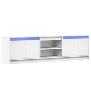TV skříňka s LED bílá 180 x 34 x 50 cm kompozitní dřevo - obrázek 3
