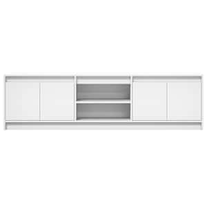TV skříňka s LED bílá 180 x 34 x 50 cm kompozitní dřevo - obrázek 6