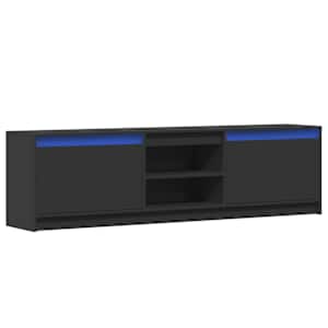 TV skříňka s LED černá 180 x 34 x 50 cm kompozitní dřevo - obrázek 3