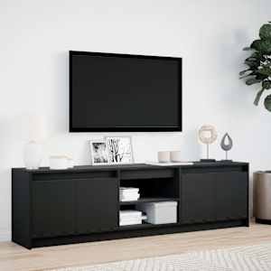 TV skříňka s LED černá 180 x 34 x 50 cm kompozitní dřevo - obrázek 4