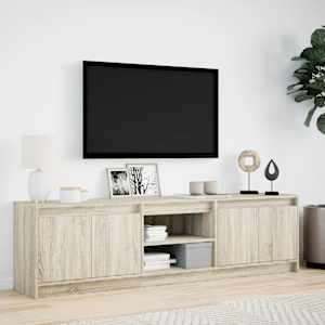 TV skříňka s LED dub sonoma 180 x 34 x 50 cm kompozitní dřevo - obrázek 4