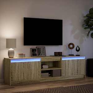 TV skříňka s LED dub sonoma 180 x 34 x 50 cm kompozitní dřevo - obrázek 5