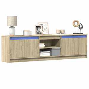 TV skříňka s LED dub sonoma 180 x 34 x 50 cm kompozitní dřevo - obrázek 1