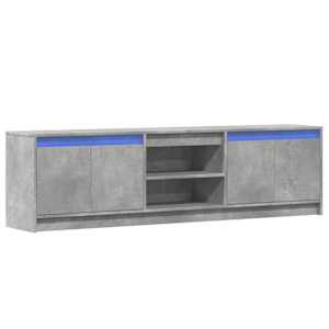 TV skříňka s LED betonově šedá 180x34x50 cm kompozitní dřevo - obrázek 3