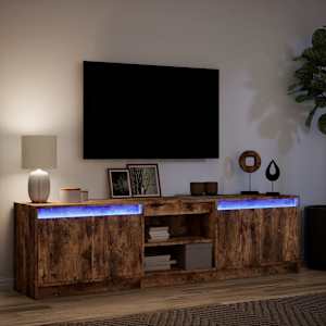 TV skříňka s LED kouřový dub 180 x 34 x 50 cm kompozitní dřevo - obrázek 5