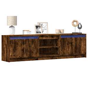 TV omarica LED dimljeni hrast 180x34x50 cm inženirski les