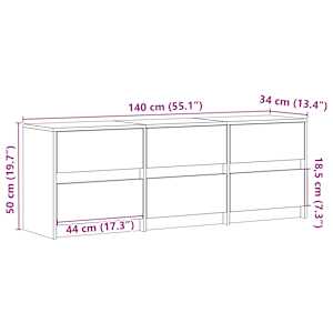TV skříňka s LED kouřový dub 140 x 34 x 50 cm kompozitní dřevo - obrázek 14
