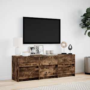 TV skříňka s LED kouřový dub 140 x 34 x 50 cm kompozitní dřevo - obrázek 4