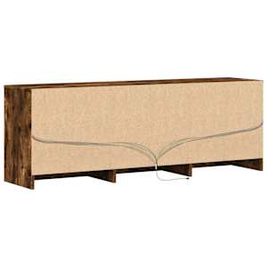 TV skříňka s LED kouřový dub 140 x 34 x 50 cm kompozitní dřevo - obrázek 9
